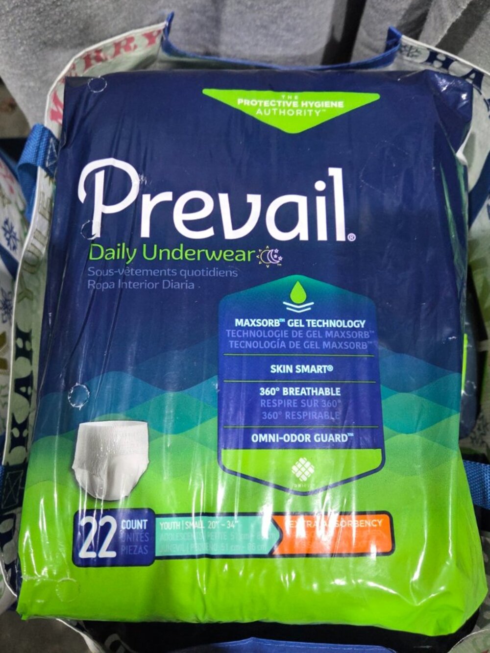 Bundle of 4 Prevail Daily Underwear Adult Small / Youth 22 Ct - Brand New (88)